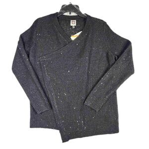 Anne Klein Sequin Cardigan Sweater Black S New